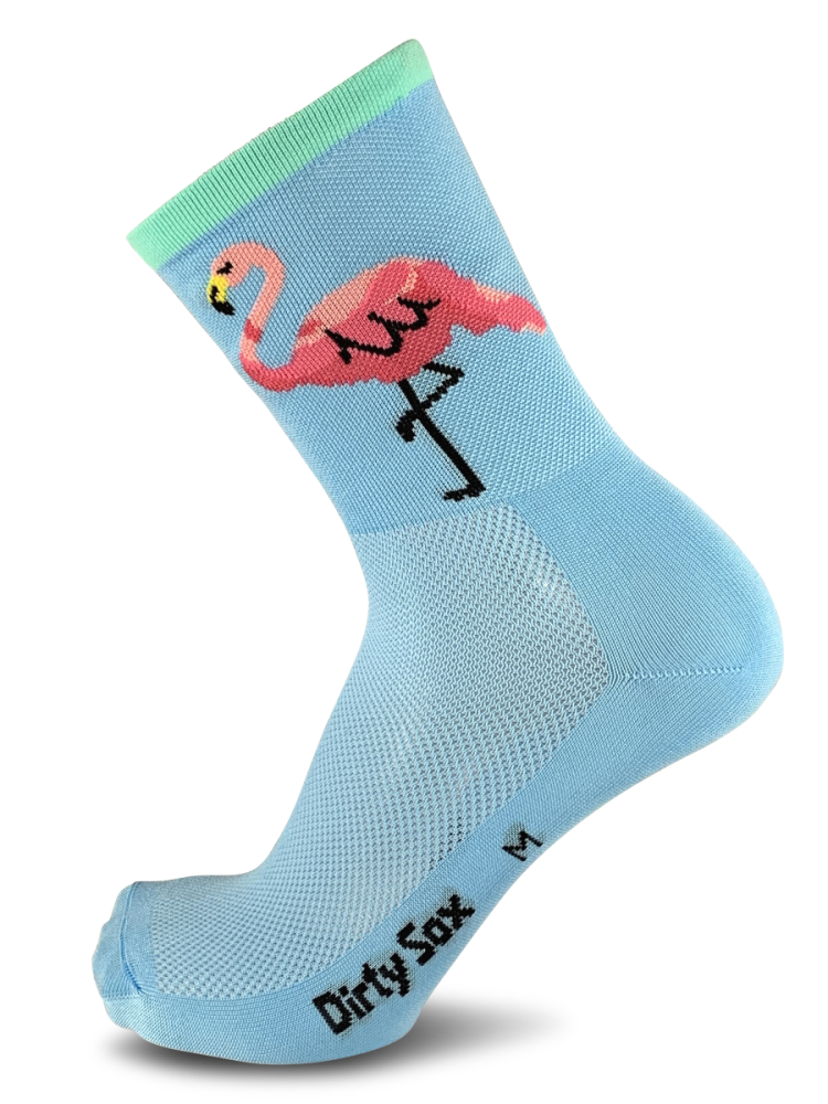 DirtySox Flamingo - Sky Blue - Hoch - M (40-42)