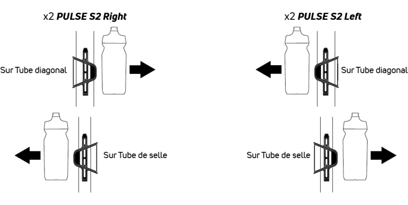 Zéfal Bidonhalter, PULSE S2 seitlicher Eingriff RECHTS, 28g