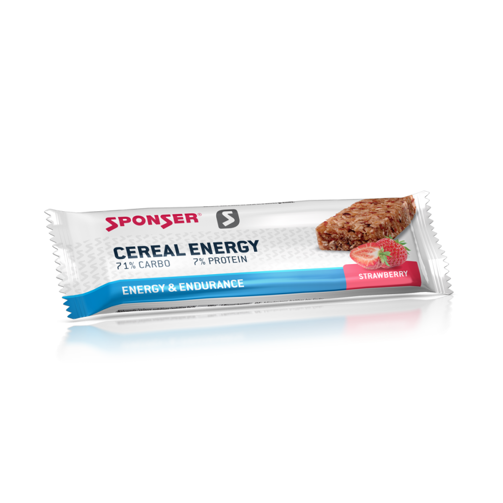 Sponser Cereal Energy Bar, Strawberry, Erdbeere, Display 20 x 40g