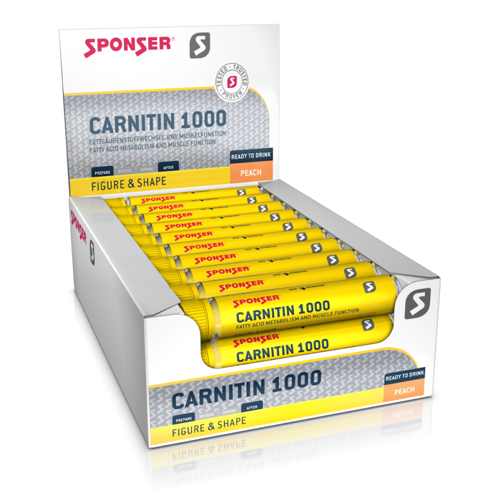Sponser Carnitin 1000, PEACH Display (30 x 25 ml)