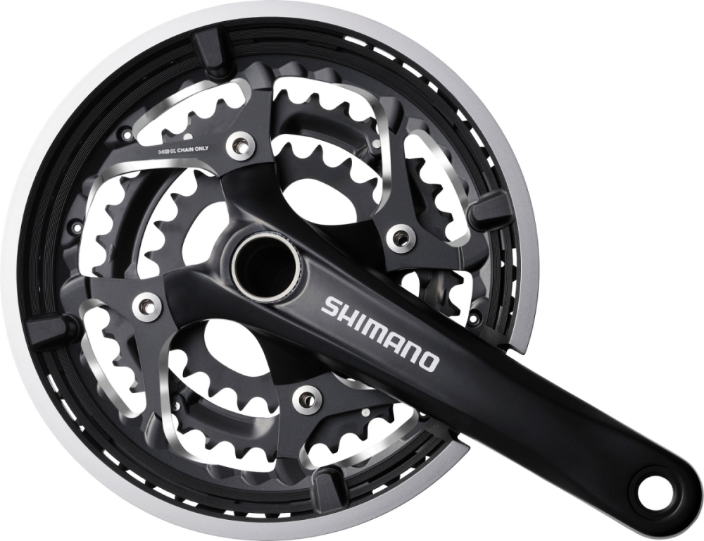 Shimano Trekking 17 Kurbel 175mm 26/36/48 HS, FC-T551EX866CL  10-fach  OHNE LAGER  schwarz