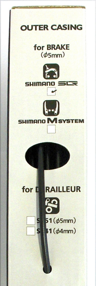 Shimano SLR Bremsaussenhülle 5mm schwarz, Y-809 00011, Karton à