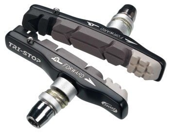 BBB Bremsschuh Tristop Shimano V-Brakes MTB Cartridge, 3-Color, 3-Contour, 2 Paar