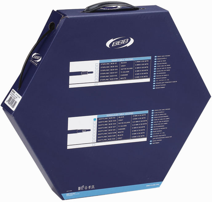 BBB BBB Schaltzugaussenhülle ShiftLine BCB-52 4mm LEX, schwarz, Rolle à 50 Meter