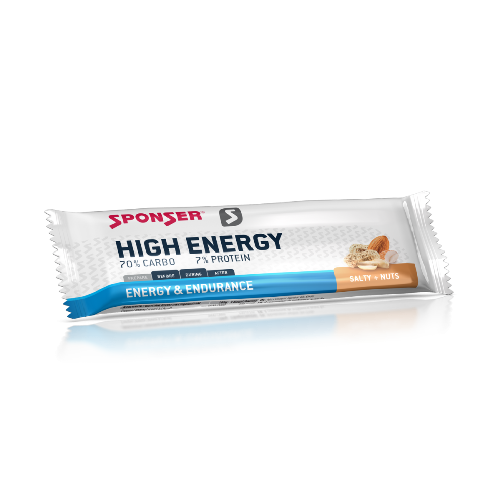 Sponser HIGH ENERGY BAR, Salty-Nuts, Display 30 x 45g