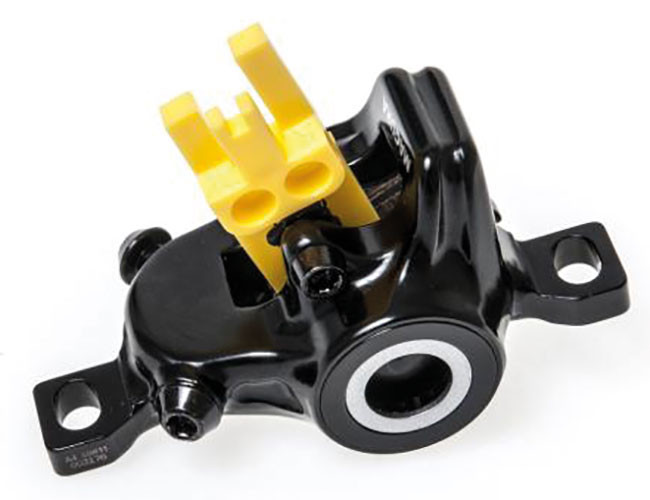 Magura Bremszange MT4/MT6, schwarz, Blende silber, drehbarer Leitungsanschluss,  mit Bremsbelägen, ab MJ...