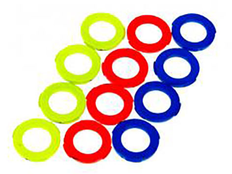 Magura Blenden-Kit für Brems Zange MT5/MT7/MT Trail, blau/neonrot/neongelb, 12 Stk.