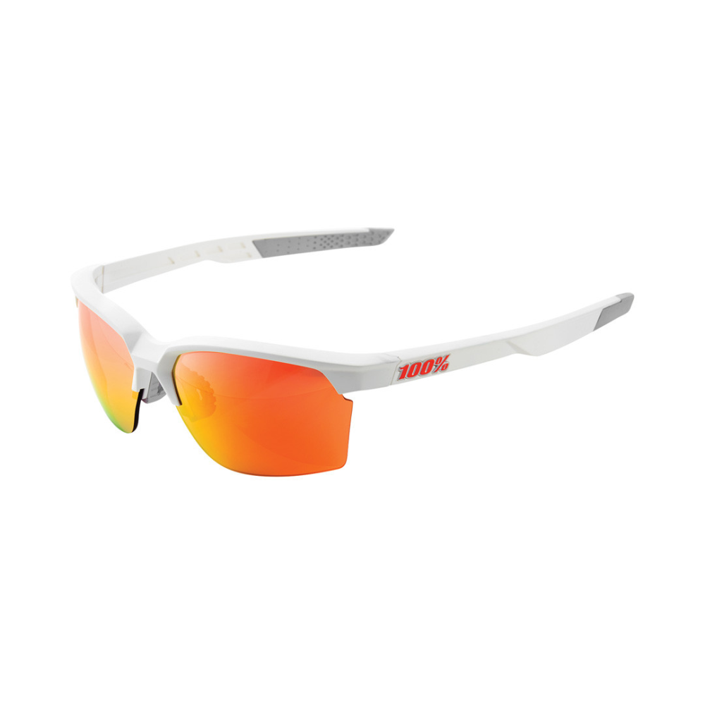 Ride 100% 100% Sportcoupe Brille matte white, HiPer red multilayer red + klar