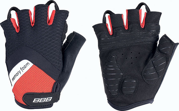 BBB Handschuhe Sommer Highcomfort Kurzfinger unisex, schwarz-rot XXL