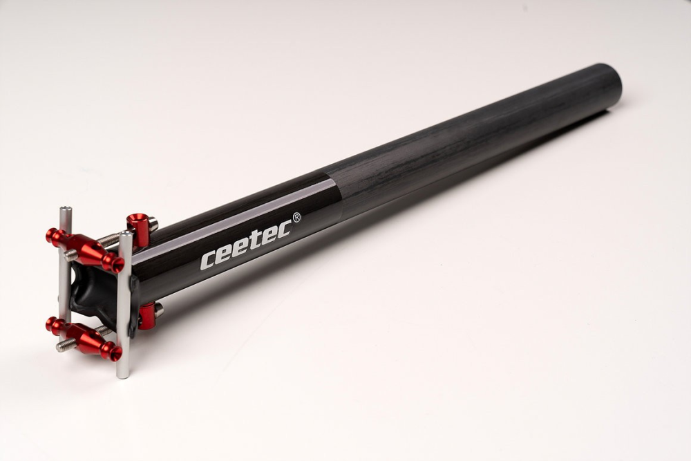 Phenum by Ceetec ceetec Sattelstütze C1 Evo2 MID-GLOSS rot, 31.6 x 350mm, Weiß