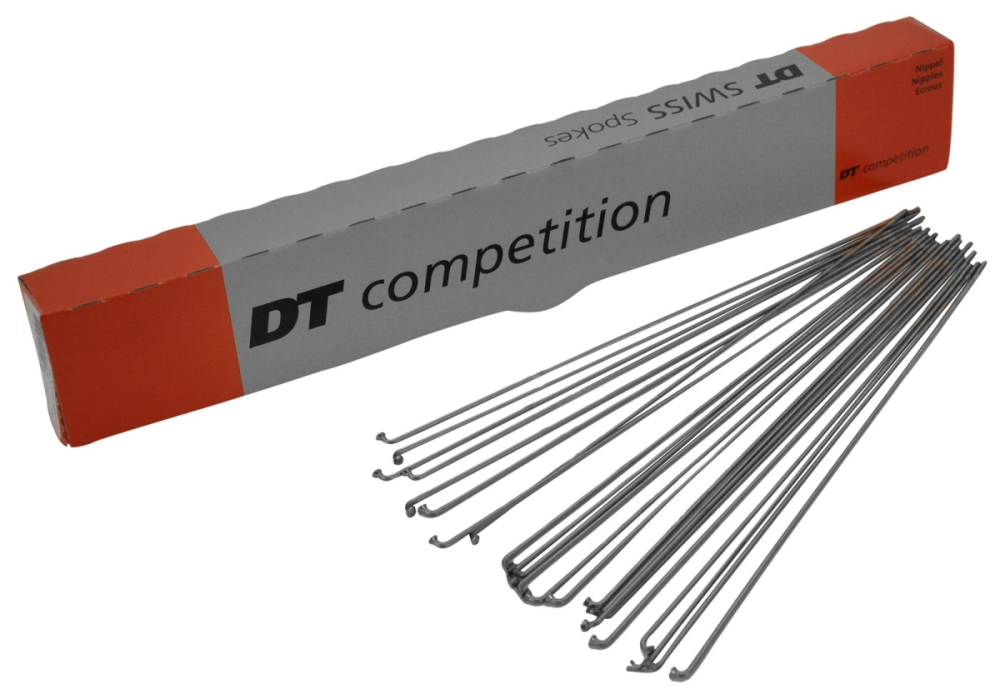 DT Swiss Speichen Competition 298mm silber, 2,0/1,8mm, ohne Nippel, Karton à 100 Stk.