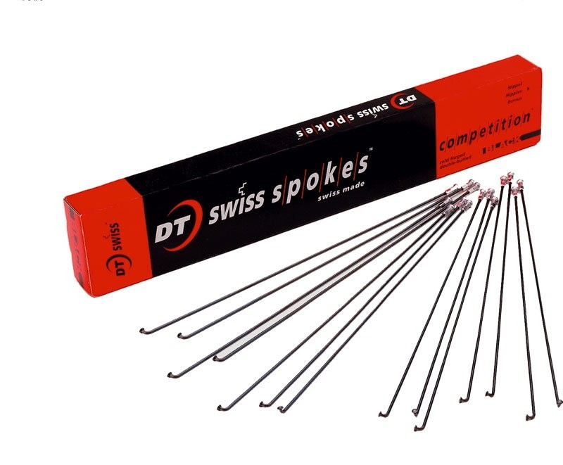 DT Swiss Speichen Competition 276mm schwarz, 2,0/1,8mm, ohne Nippel, Karton à 100 Stk.