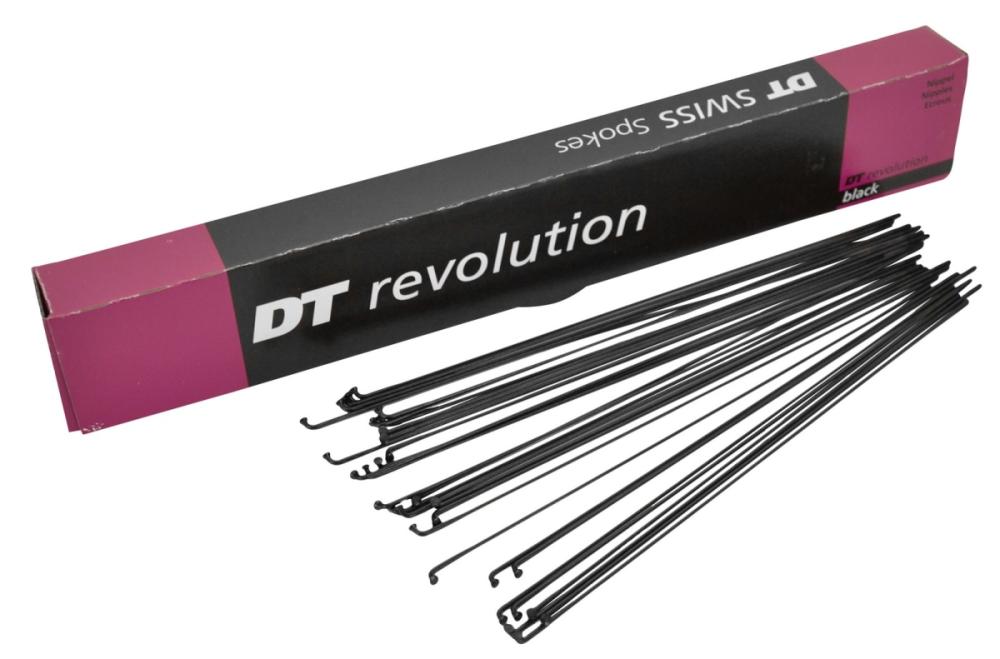 DT Swiss Speichen Revolution 272mm schwarz, 2,0/1,5mm, ohne Nippel, Karton à 72 Stk.