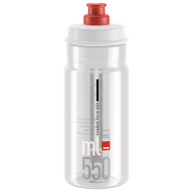 Elite Bidon Jet 750 ml transparent-rot