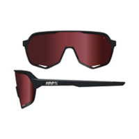100percent 100% S2 Glases Soft Tact black-HiPER Crimson Silv