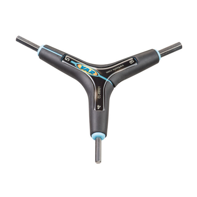 VAR Dreiarminbusschlüssel CL-09001-C 4/5/6 mm schwarz