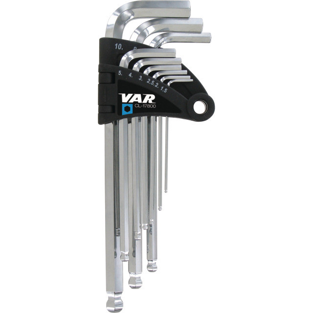 VAR Profi Inbusschlüssel-Satz CL-17800 1.5/2/2.5/3/4/5/6/8 und