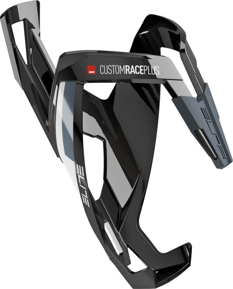 Elite Bidonhalter CUSTOM RACE Plus skin 74mm, schwarz/weiss glanz