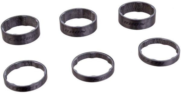 Ritchey Steuersatz Spacer WCS Carbon, Set mit 3x5mm, 3x10mm, UD Matt