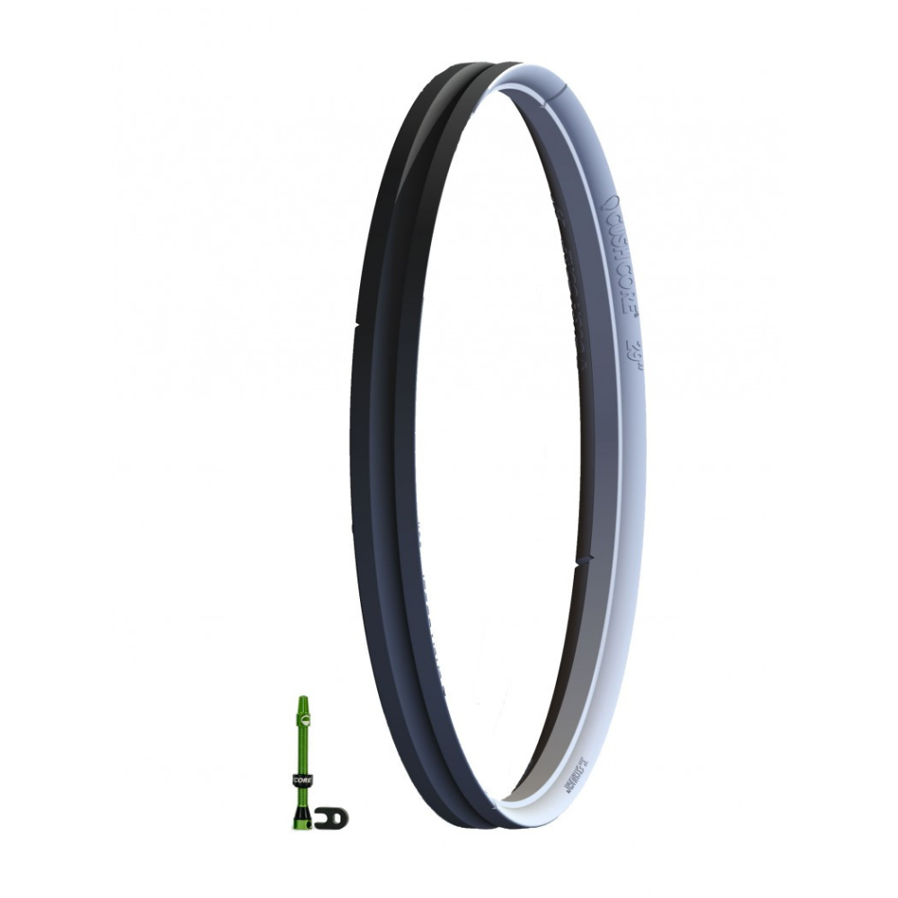 CushCore Pro Single 29". 1 x CushCore Insert 29", 1 x CushCore Tubeless Air Valve Tubeless.