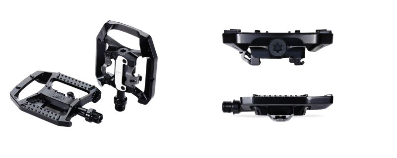 BBB Dualpedal SPD-Flat schwarz matt