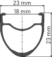 DT Swiss Felge R 460 700c, 18mm, 32 Loch, schwarz