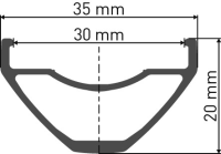 DT Swiss Felge H 552 27.5", Disc Brake, 30mm, 32 Loch, schwarz
