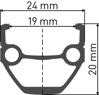 DT Swiss Felge 535 700c, 19mm, 32 Loch, schwarz