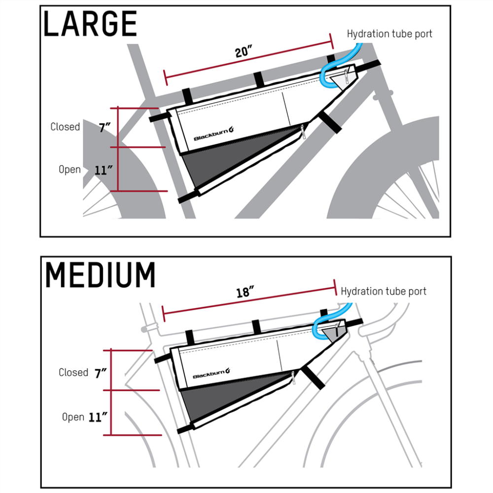 Blackburn Outpost Frame Bag black, S