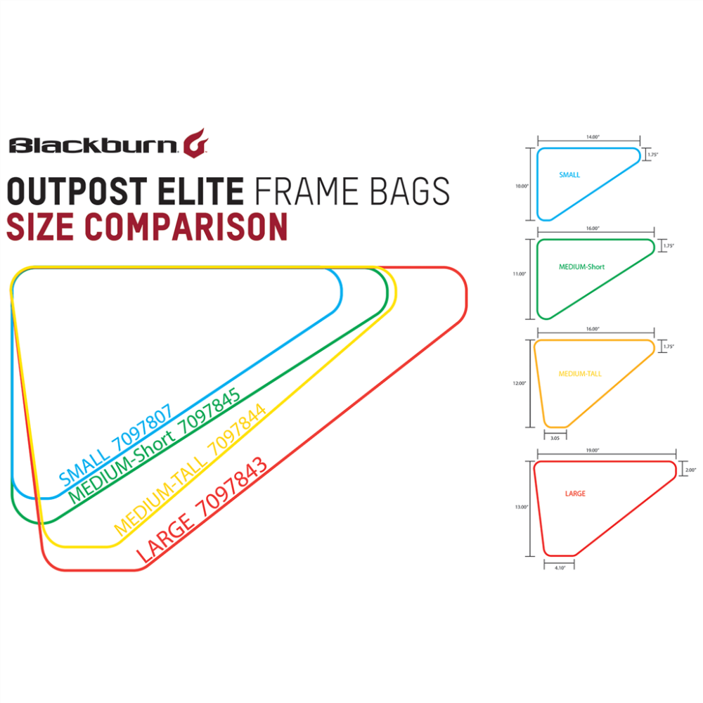 Blackburn Outpost Elite Frame Bag Med-Short black,one size