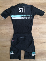 ST Cycling Triathlon Einteiler Aero mit Ärmel und Front-RV, Gr. L