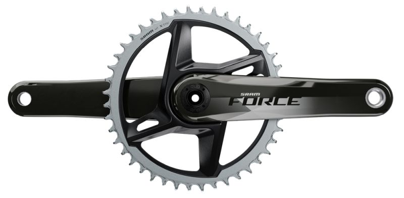 SRAM Force Kurbel 1x Wide DUB 175mm 40Z Direct Mount, Gloss Black, Carbon