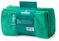 MOTOREX Microfasertuch Set à 3 Stück grün