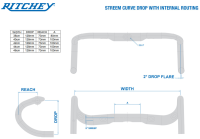 Ritchey Road Lenker WCS Streem III Curve 40cm (c-c), blatte black, 31.8mm Full internal routing & Di2