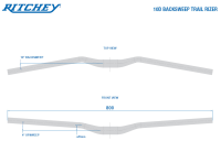 Ritchey MTB Lenker WCS TRAIL Rizer 10D 20mm, blatte black, 31.8mm, 800mm