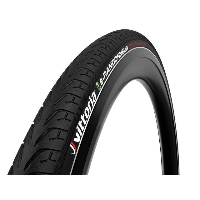 Vittoria Pneu e-Randonneur G2.0 700x35c starr m/Reflexstreifen schwarz