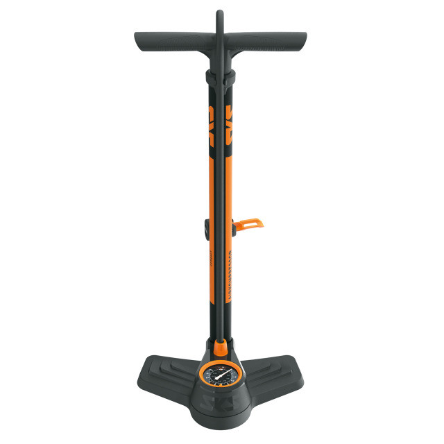 SKS SKS Standpumpe Airkompressor Compact 10.0 Stahl Multi Valve schwarz/orange