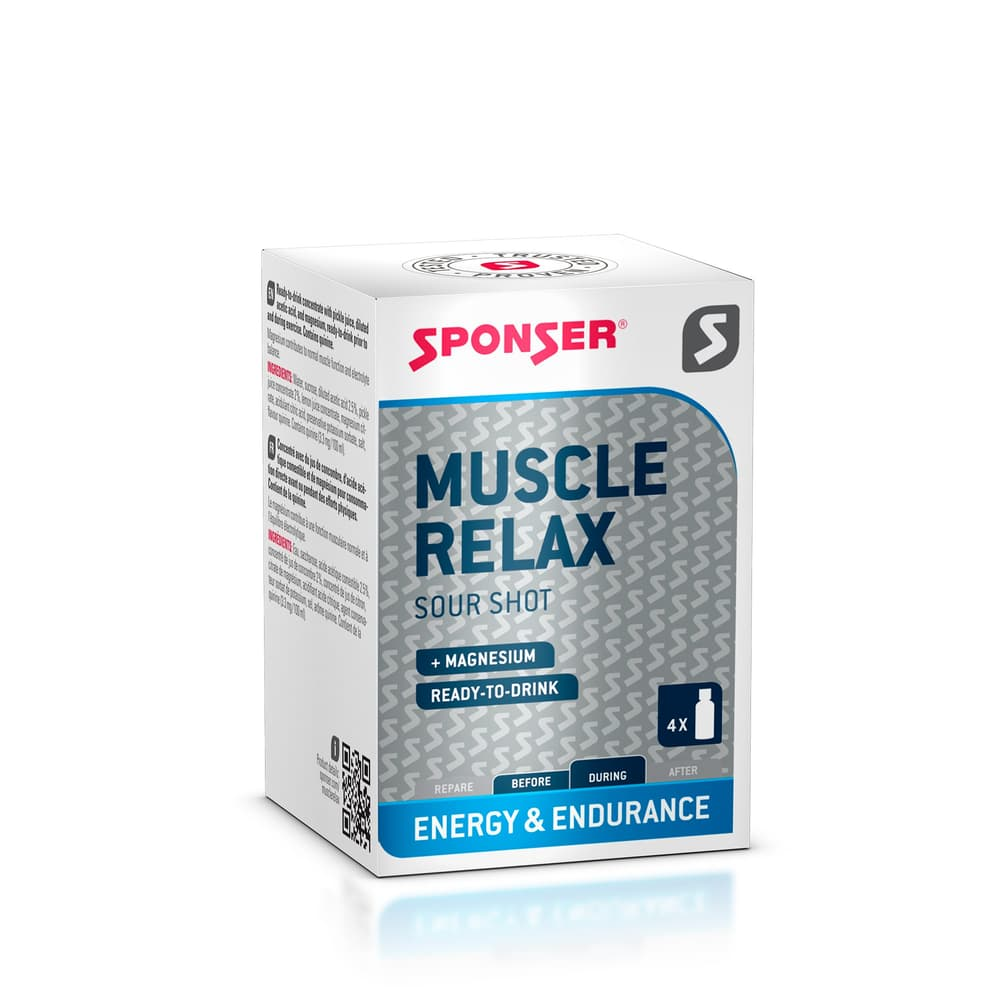 Sponser Muscle Relax Shot, 4 x 30 ml, saure Gurke