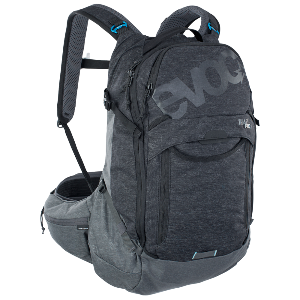 Evoc Trail Pro 26L Backpack, L/XL, black/carbon grey