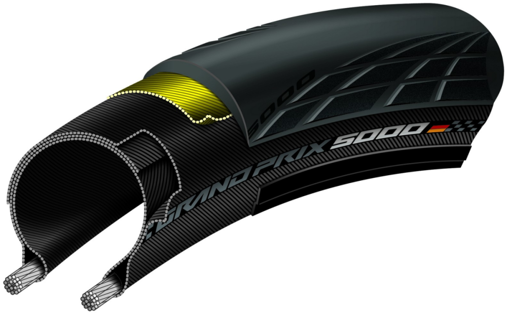 Continental Grand Prix GP 5000, 700x30C, faltbar, Black Chili