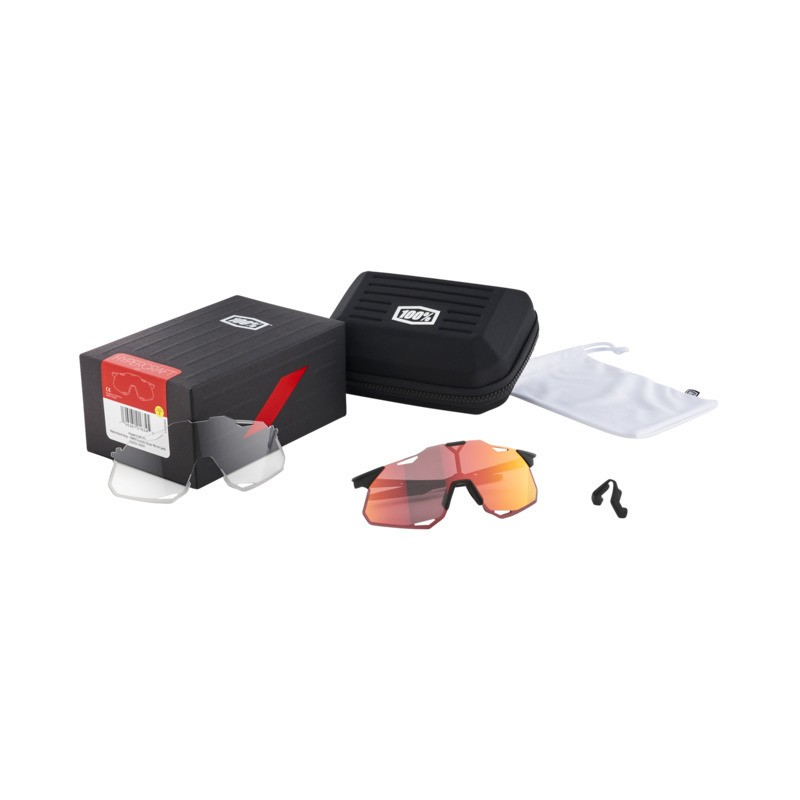 Ride 100% 100% Hypercraft XS Glases Soft Tact black-HiPER Rd