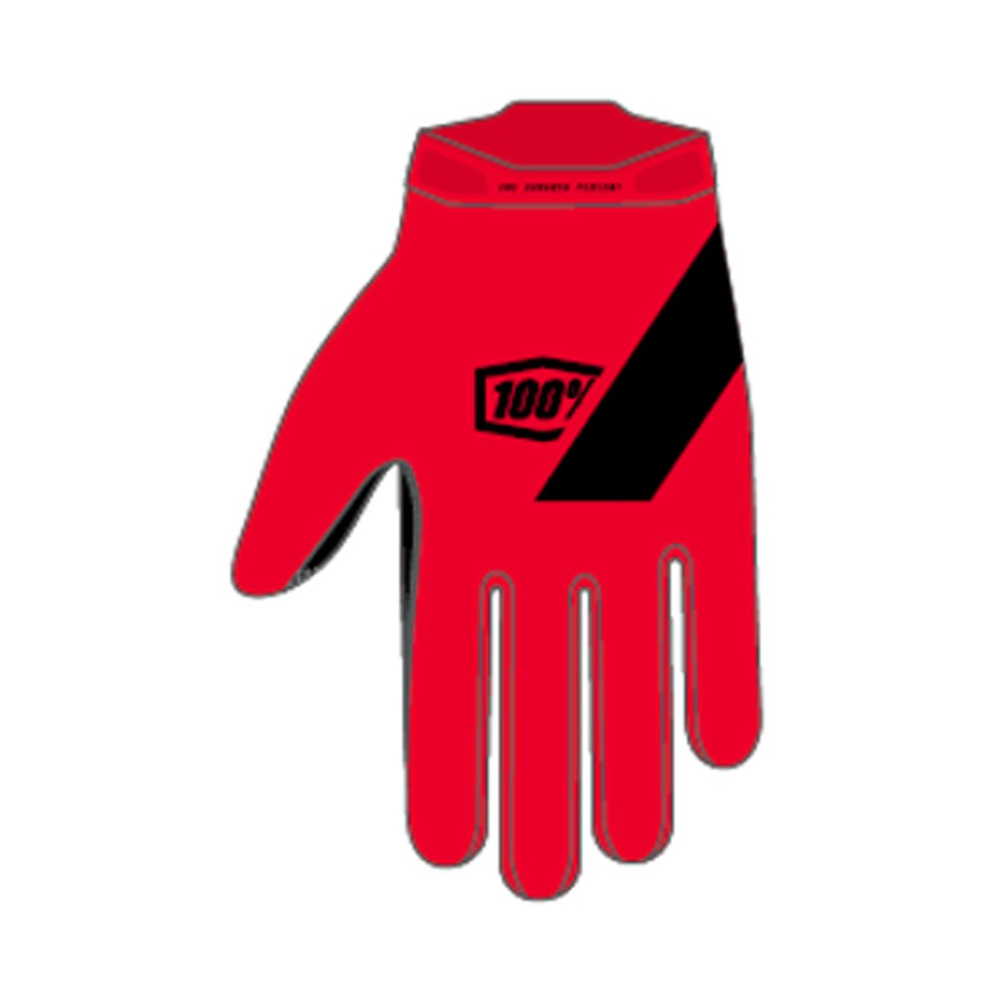 100% Ridecamp Gloves red, S