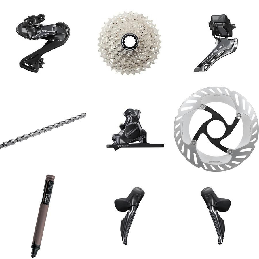 Shimano Ultegra Di2 R8100 Gruppe - 2x12-fach, ohne Kurbel, 12 speed / 11-30, 116