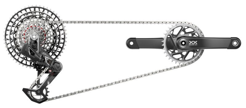 SRAM XX SL Eagle T-Type AXS Groupset 165 34Z, RD, Controller, Kette, Kassette