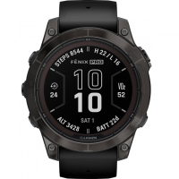 Garmin fenix 7 Pro Saph Solar, Crbn Gry DLC Ti w/Black Band, Sportuhr