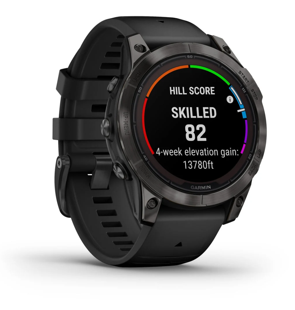 Garmin fenix 7 Pro Saph Solar, Crbn Gry DLC Ti w/Black Band, Sportuhr