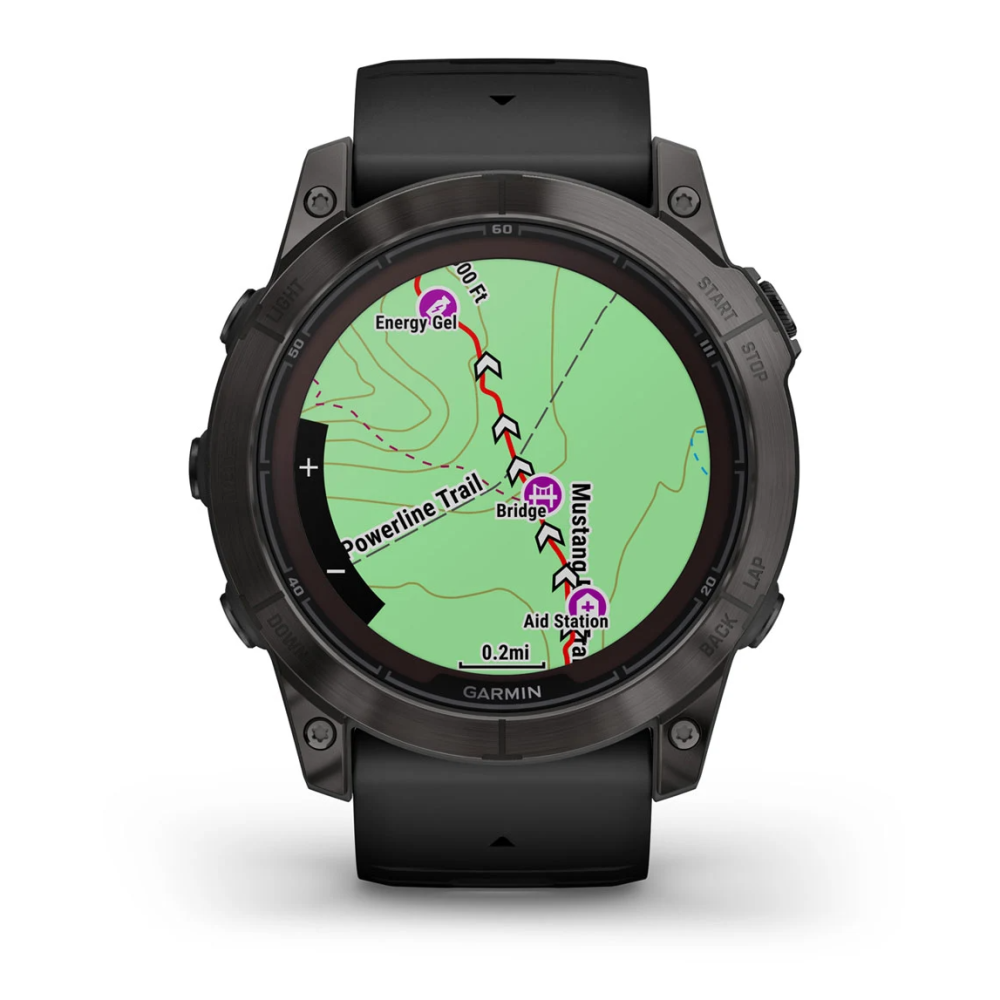 Garmin fenix 7X Pro Saph Solar Carbon Gray Ti w/Black Band, Sportuhr