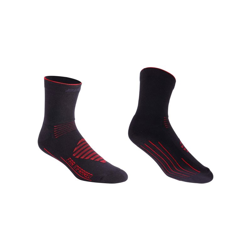 BBB BBB Wintersocke FIRFeet schwarz-rot 39-43, FarInfraRed Technologie für warme Füsse