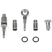 Tricktuff Trickstuff Leitungsanschlussset, Für Kevlar Leitung, silber, Angled & M6x1 5mm