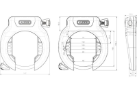 ABUS Rahmenschloss Pro Amparo 4750SL NR ohne Halter schwarz